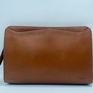 Burberry Tan Leather Travel Pouch